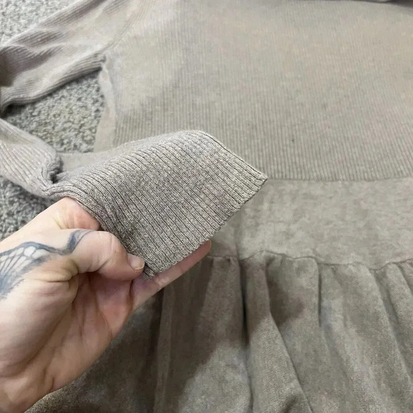 Anthropologie Guinevere Cashmere Cardigan Sweater Long‎ Sleeve Ruffles Peplum - Picture 6 of 13